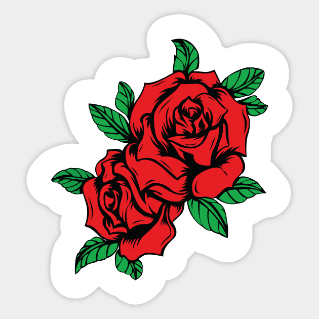 Rose Sticker by White Name